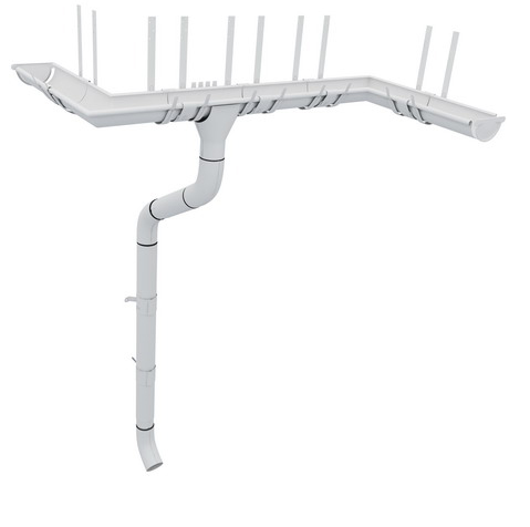 Металлический круглый водосток Grand Line 150×100