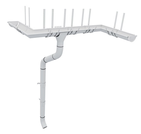 Металлический круглый водосток Grand Line 125×90