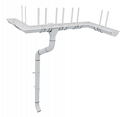  Металлический круглый водосток Grand Line 125×90