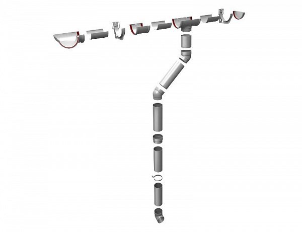 Пластиковый Водосток Grand Line с английским желобом 